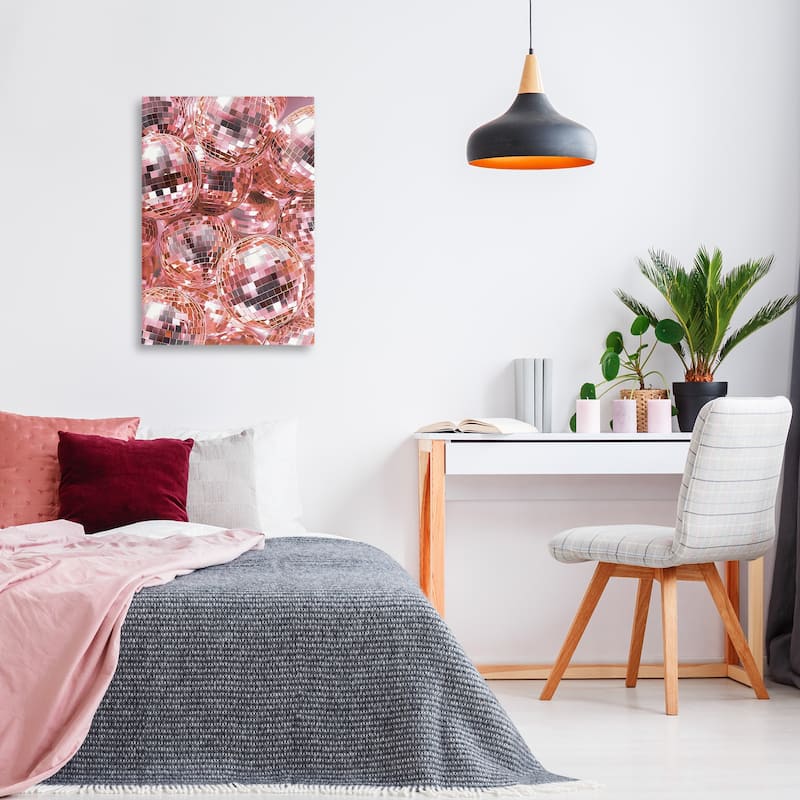 Stupell Pink Disco Ball Pile Canvas Wall Art Design By LSR Design Studio