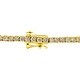 preview thumbnail 3 of 5, 14K Yellow Gold Plated .925 Sterling Silver 4 cttw 4-Prong Set Round-Cut Diamond Classic Tennis Bracelet (K-L , I2-I3 ) - 7.25"