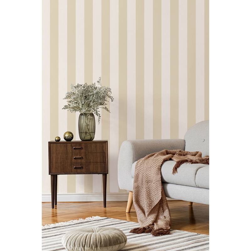 Fine Decor Tavish Light Yellow Stripe Wallpaper