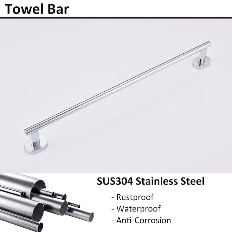 24in Towel Bar Rustproof Towel Holder