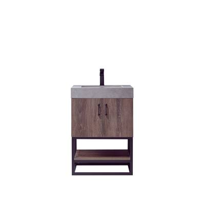 Alistair 24B" Vanity with Grey Sintered Stone Countertop