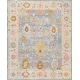 preview thumbnail 85 of 136, Pasargad Home Turkish Oushak Wool Area Rug 11' 7" X 14' 2" - L. Blue