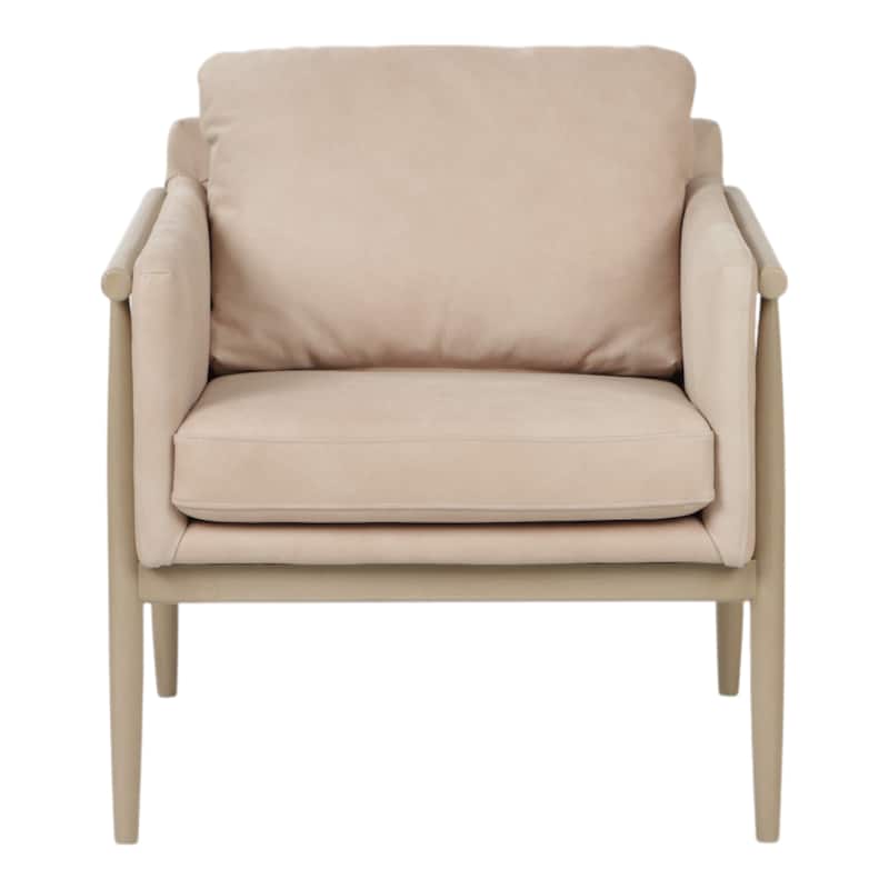 Fabric Armchair Comfortable Supportive Cushions Accent - 31" Ivory - 28" x 30" x 31"
