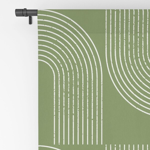 Sheila Wenzel-Ganny Sage Green Minimalist Blackout Window Curtain