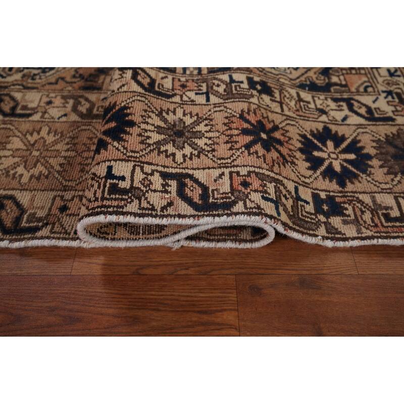 All-Over Bakhtiari Persian Vintage Area Rug Hand-Knotted Wool Carpet - 5'3" x 9'11"