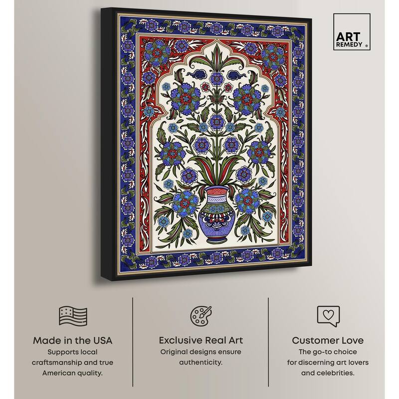 Royal Vase Bloom Canvas by Art Remedy