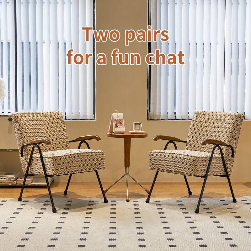 Accent Armchair - Modern Wingback Chair with Metal Legs for Living Room, Office, Bedroom or Dining Space