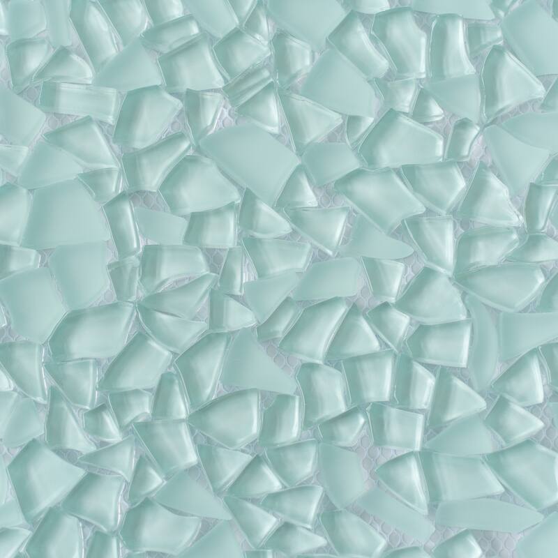 Apollo tile 11" x 11" Bijou Glossy Matte Tiffany Blue Glass Tile (4.36 sq ft/case) - 5 Pack