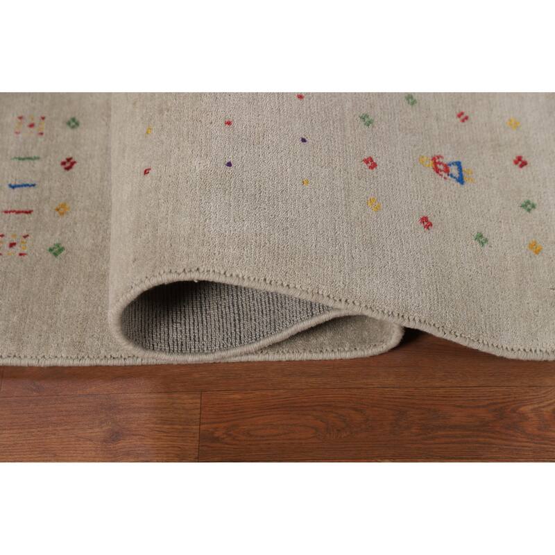 Tribal Gabbeh Oriental Area Rug Handmade Wool Carpet - 5'6"x 7'10"