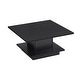 preview thumbnail 39 of 41, Ross Modern Square Coffee Table with Wrap Around Base Shelf and Hidden Storage by Strick & Bolton