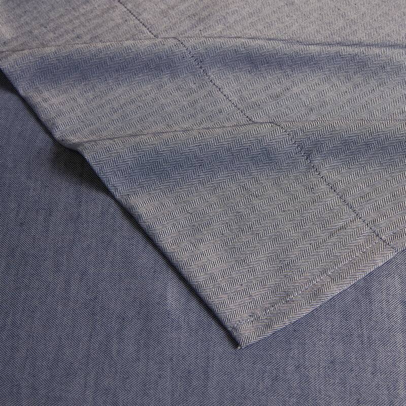 Kathy Ireland Herringbone Twill 4 Piece Cotton Rich Sheet Set