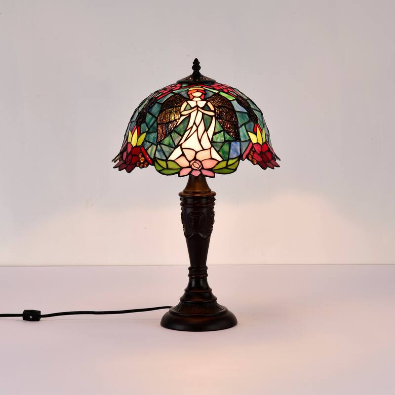 Tiffany-style Angel Table Lamp