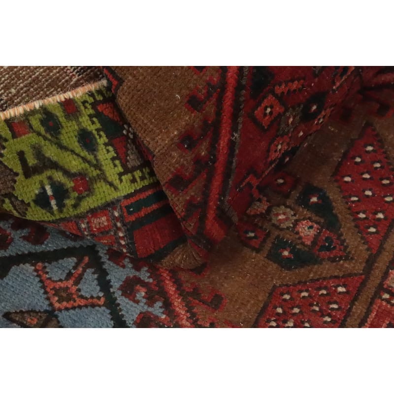 Hand Knotted Oriental 100% Wool Carpet Traditional Tribal Brown Ardebil Runner Rug - 10' 7'' X 2' 10''