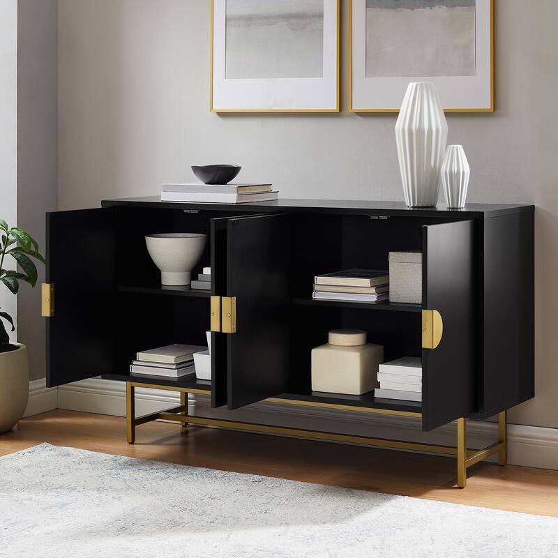 Crosley Blair Sideboard Dark Brown/Gold