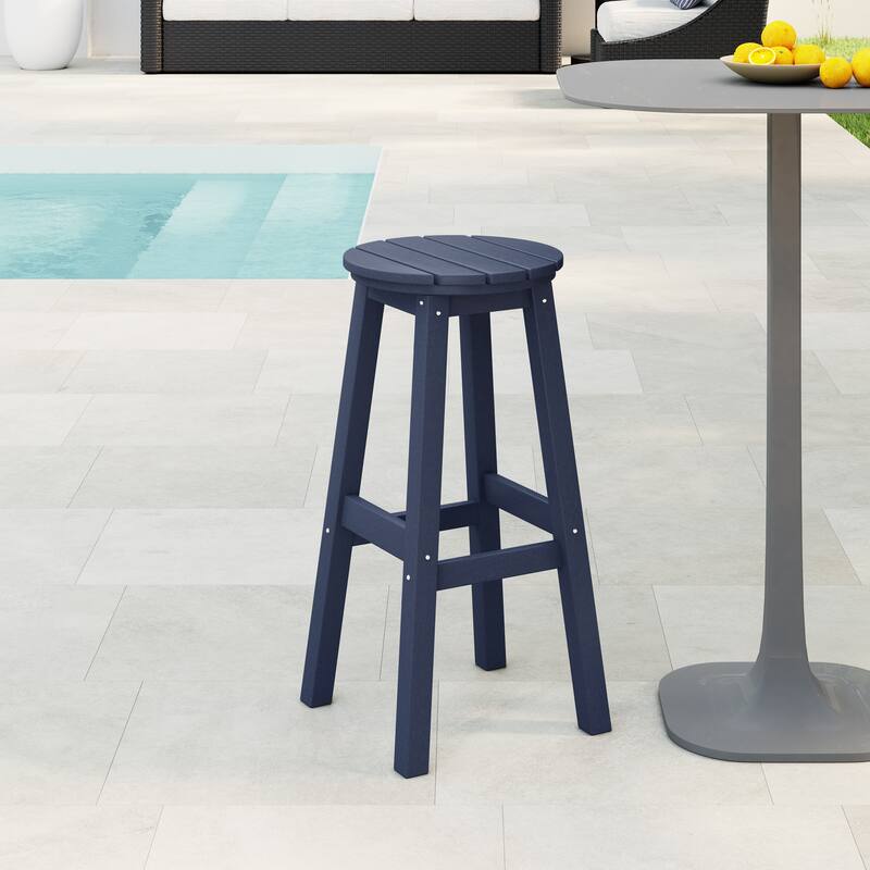 Laguna Hdpe All Weather Outdoor Patio 29" Round Bar Stool