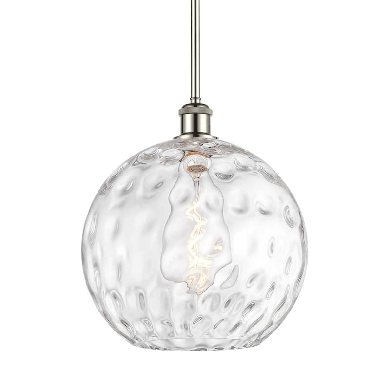 Innovations Lighting 516-1S-15-12 Athens Pendant Athens 12" Wide - Polished Nickel / Clear Water Glass