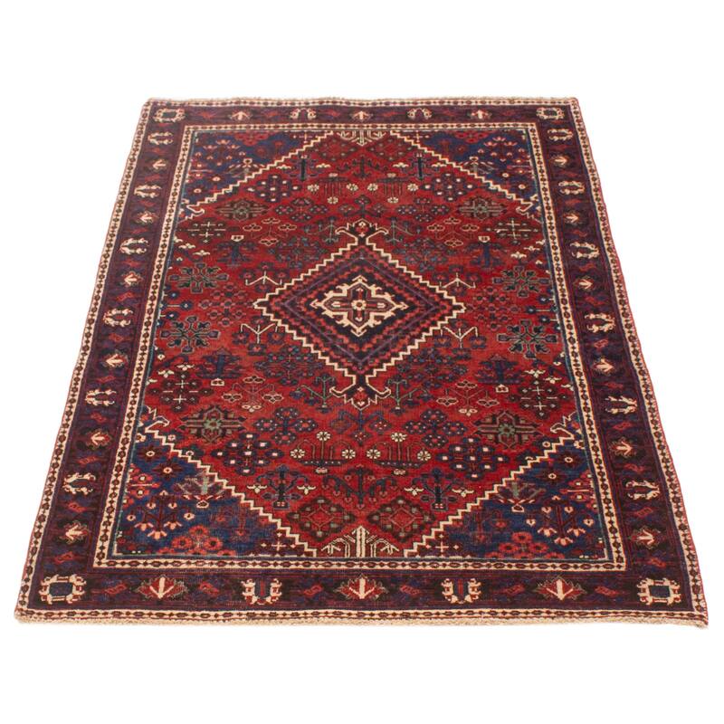 ECARPETGALLERY Hand-knotted Anadol Red Wool Rug - 4'2 x 6'7