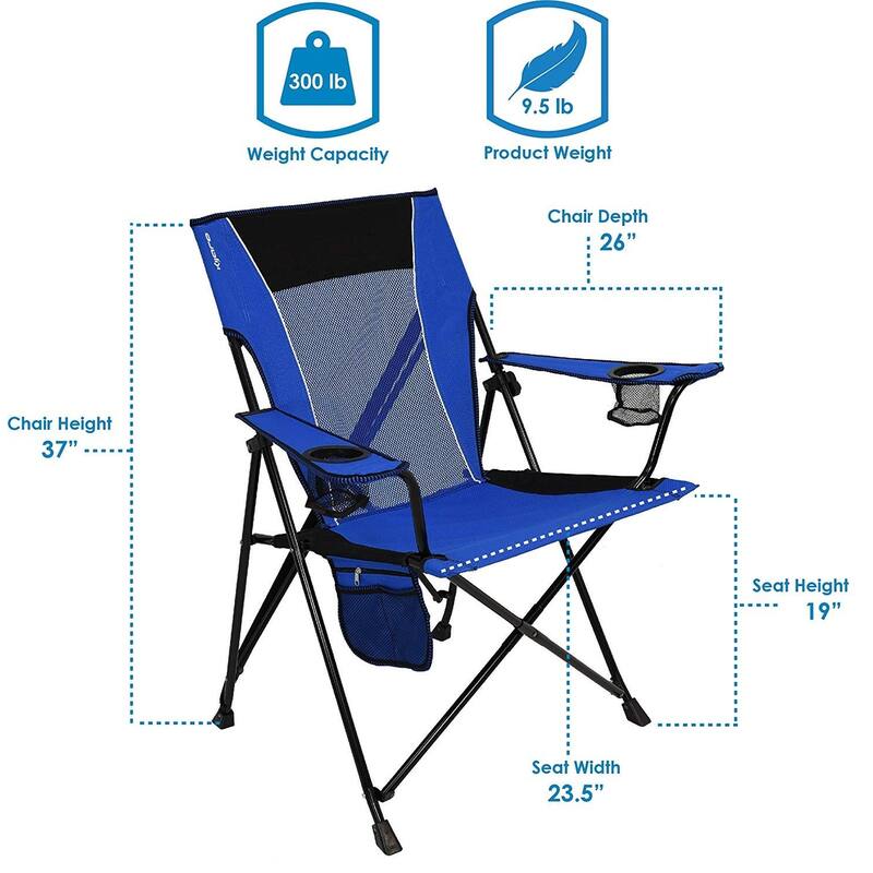 Dual Lock Camping Chair, Folding Beach Chair High Back Lightweight Portable Backpack Chair with Headrest