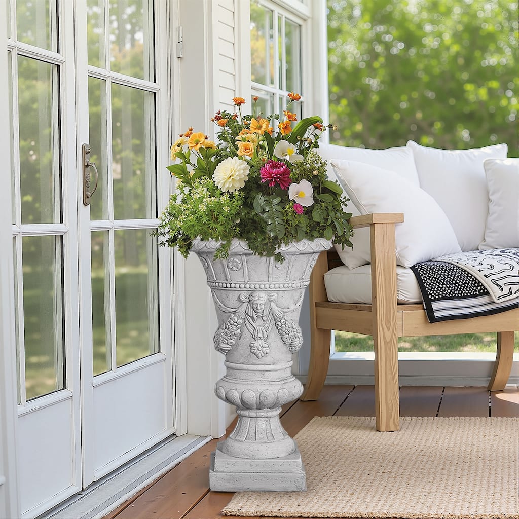 Decorative Outdoor Planter Pot with Drainage for patios indoor spaces