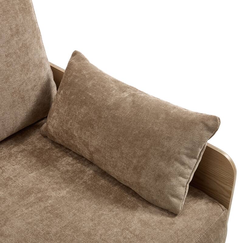 Foldable Sofa Bed Recliner, 3-In-1 Convertible Sleeper, Suitable For Small Spaces, With Three Pillows