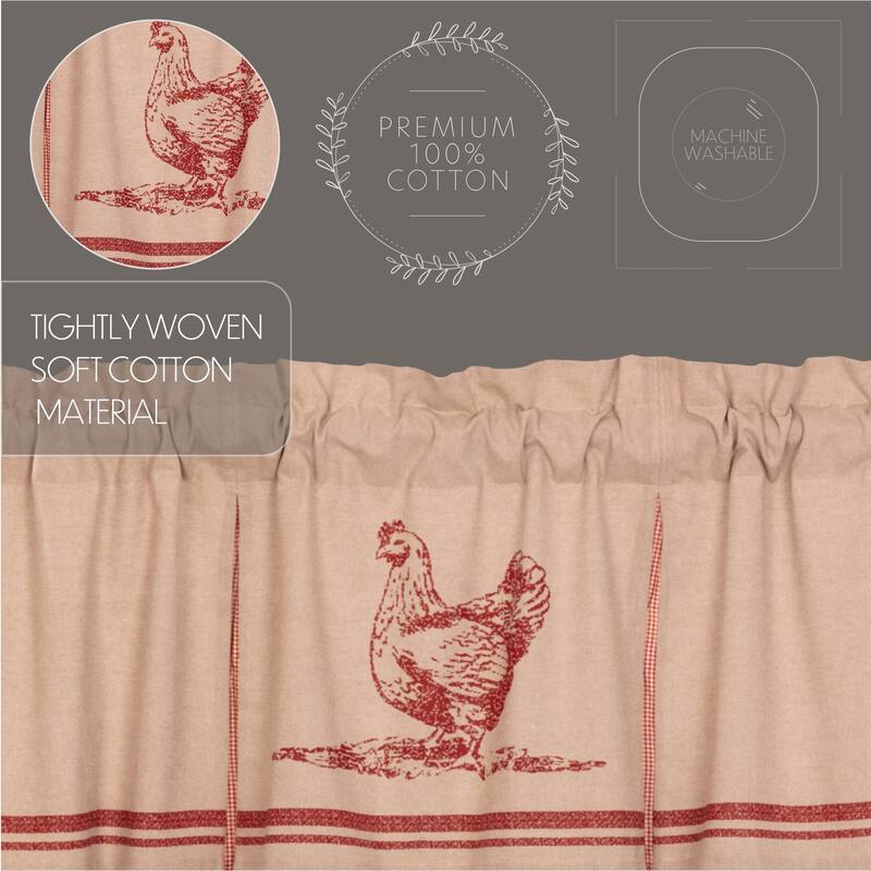 Sawyer Mill Chicken Pleated Valance