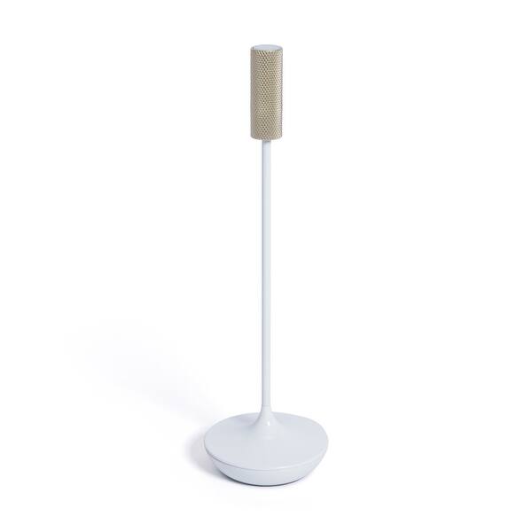 slide 2 of 9, Sleek Rechargeable Table Light White with Gold