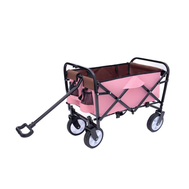 Foldable Wagon with Straps, Beach & Utility Cart, 225lb Capacity