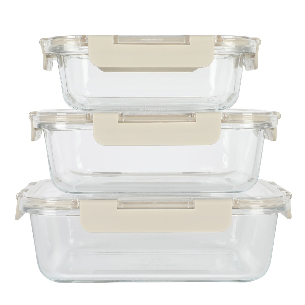 Honey Can Do Rectangular Cake Storage Carrier with Snap-Locking Lids 