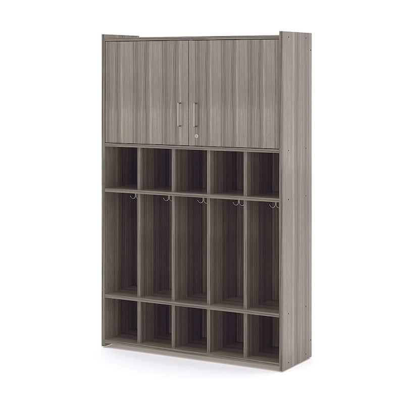 Tot Mate School Age Floor Locker, Assembled - Shadow Elm Gray