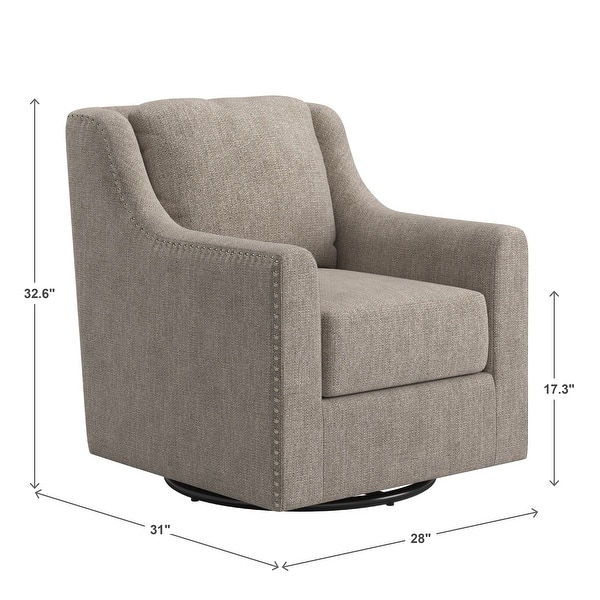 iNSPIRE Q Classic Orwyn Nailhead Slope Arm Swivel Chair