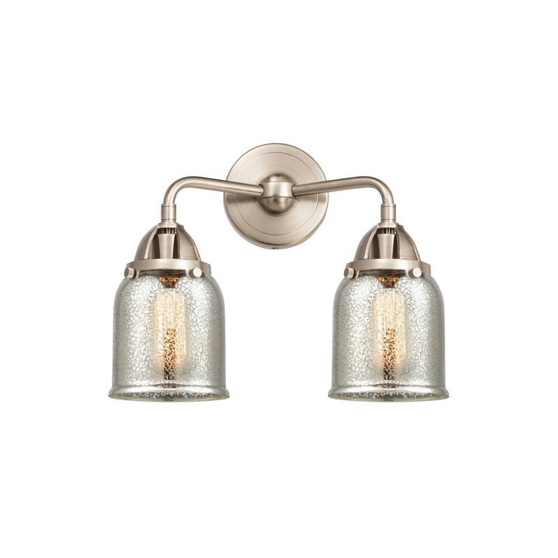 Innovations Lighting 288-2W-12-13 Bell Vanity Bell 2 Light 13" Wide - Brushed Satin Nickel / Silver Plated Mercury