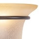 preview thumbnail 8 of 6, Monrovia 1 Light Bronze Flush Wall Sconce Cognac Glass - 10-in W x 9.5-in H x 5-in D