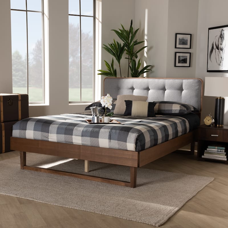 Natalia Mid-Century Modern Platform Bed