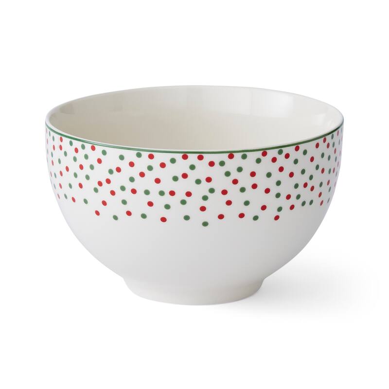 Spode Christmas Tree Polka Dot Rice Bowl Soup Bowls - 1 Piece