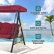 preview thumbnail 27 of 29, MCombo 3 Seat Patio Swings with Canopy, Adjustable Canopy Swing Sets for Backyard, Poolside, Balcony 4092