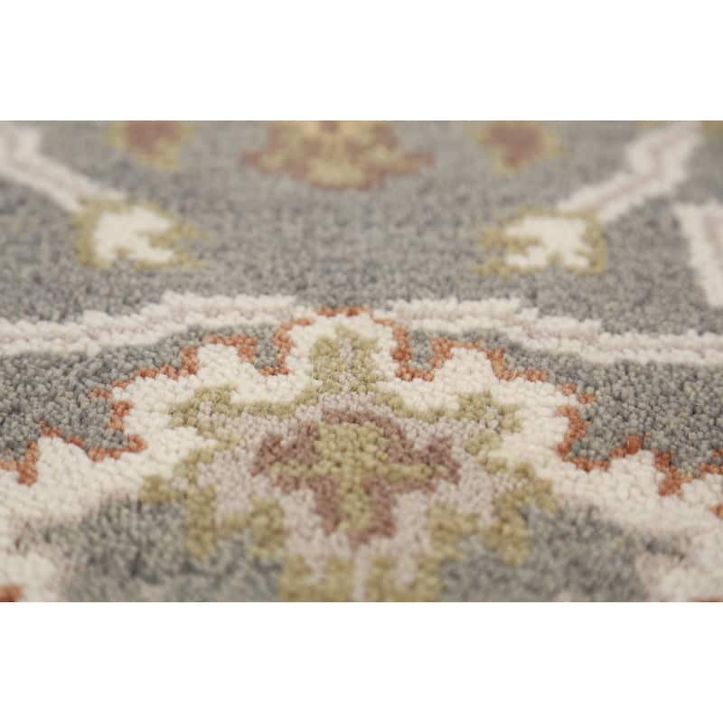 Gray Oushak Oriental Foyer Rug Hand-Knotted Wool Carpet - 3'1"x 5'8"