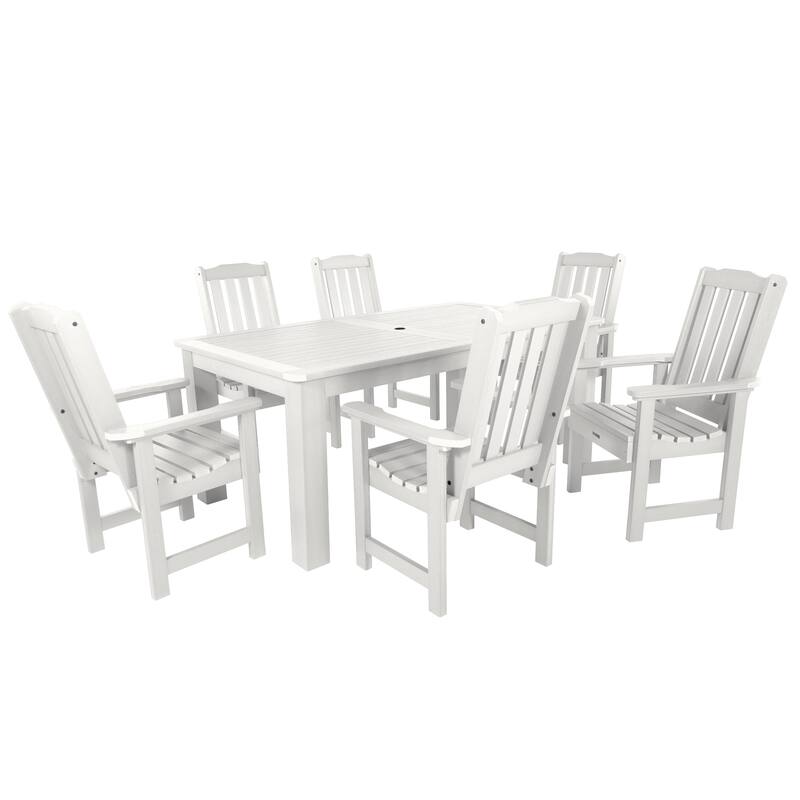 HIGHWOOD 7-Piece Outdoor Dining Set - 42" x 72" Table, Dining-height - White
