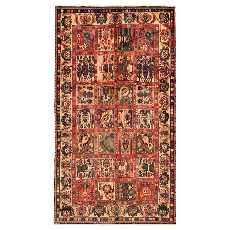 ECARPETGALLERY Hand-knotted Kayseri Vintage Red Wool Rug - 5'4 x 9'7 - Red - 5'4 x 9'7