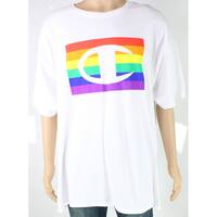 Shop Champion Mens T Shirt White Size 2xl Rainbow Pride Flag Graphic Crewneck Tee 173 Overstock 31636992