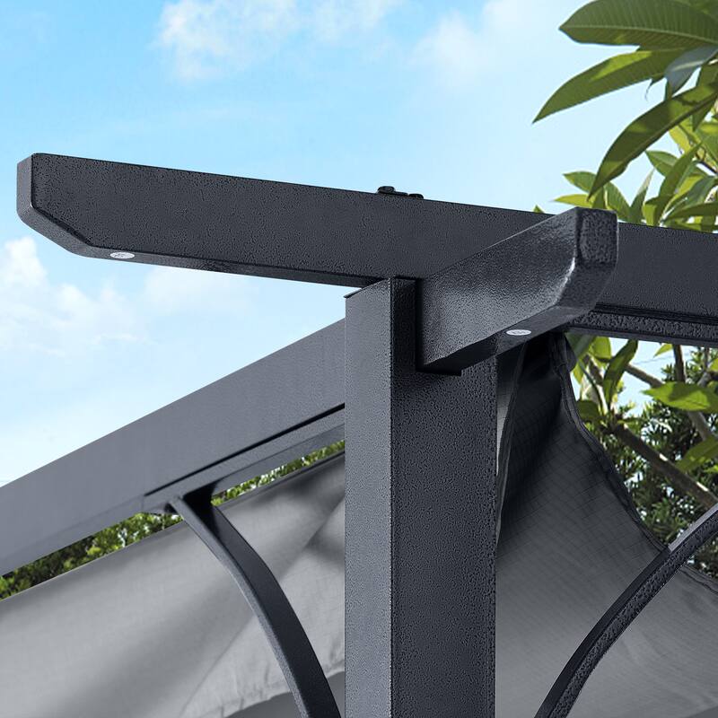 ABCCANOPY Outdoor Patio Pergola with Retractable Shade