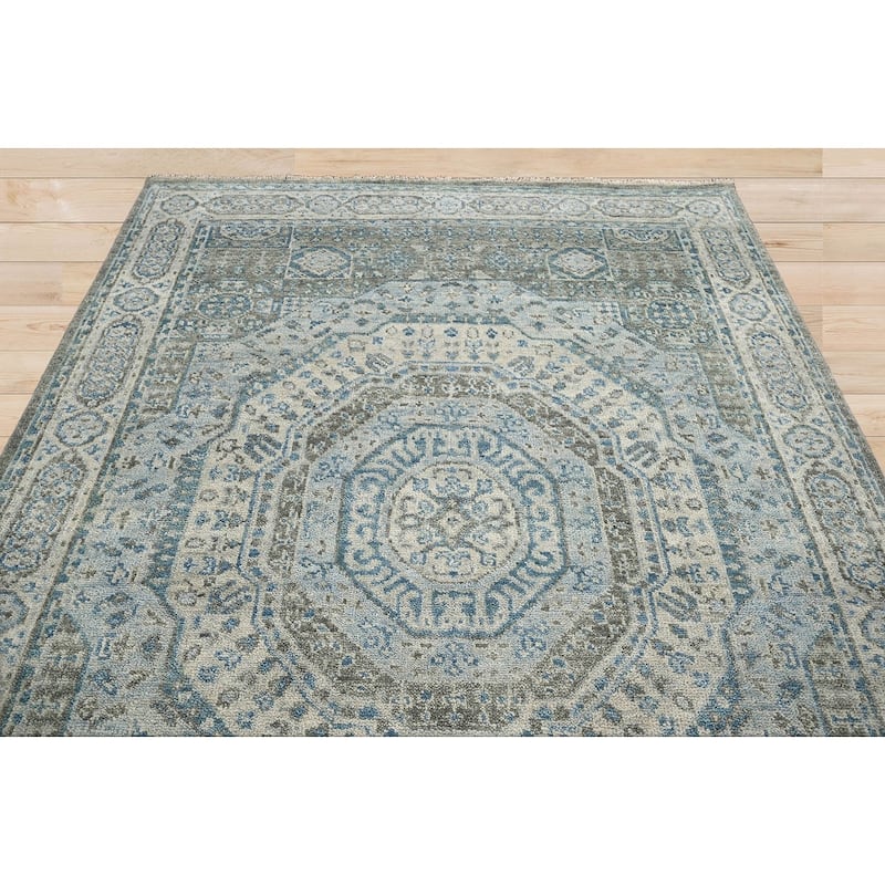 Hand Knotted Turkish Oushak Gray Wool Traditional Oriental Area Rug