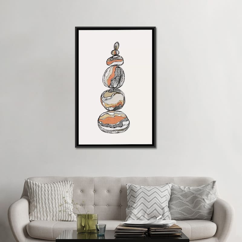 iCanvas "Stacked Rocks" by Soul Curry Art & Illustrations Framed