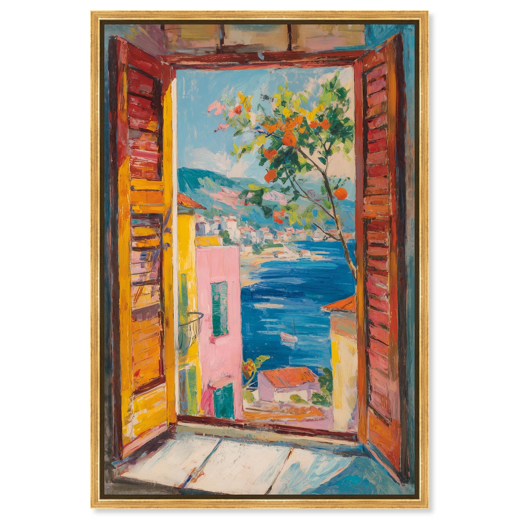 The Window View Coastal Wall Decor Canvas Print by Art Remedy