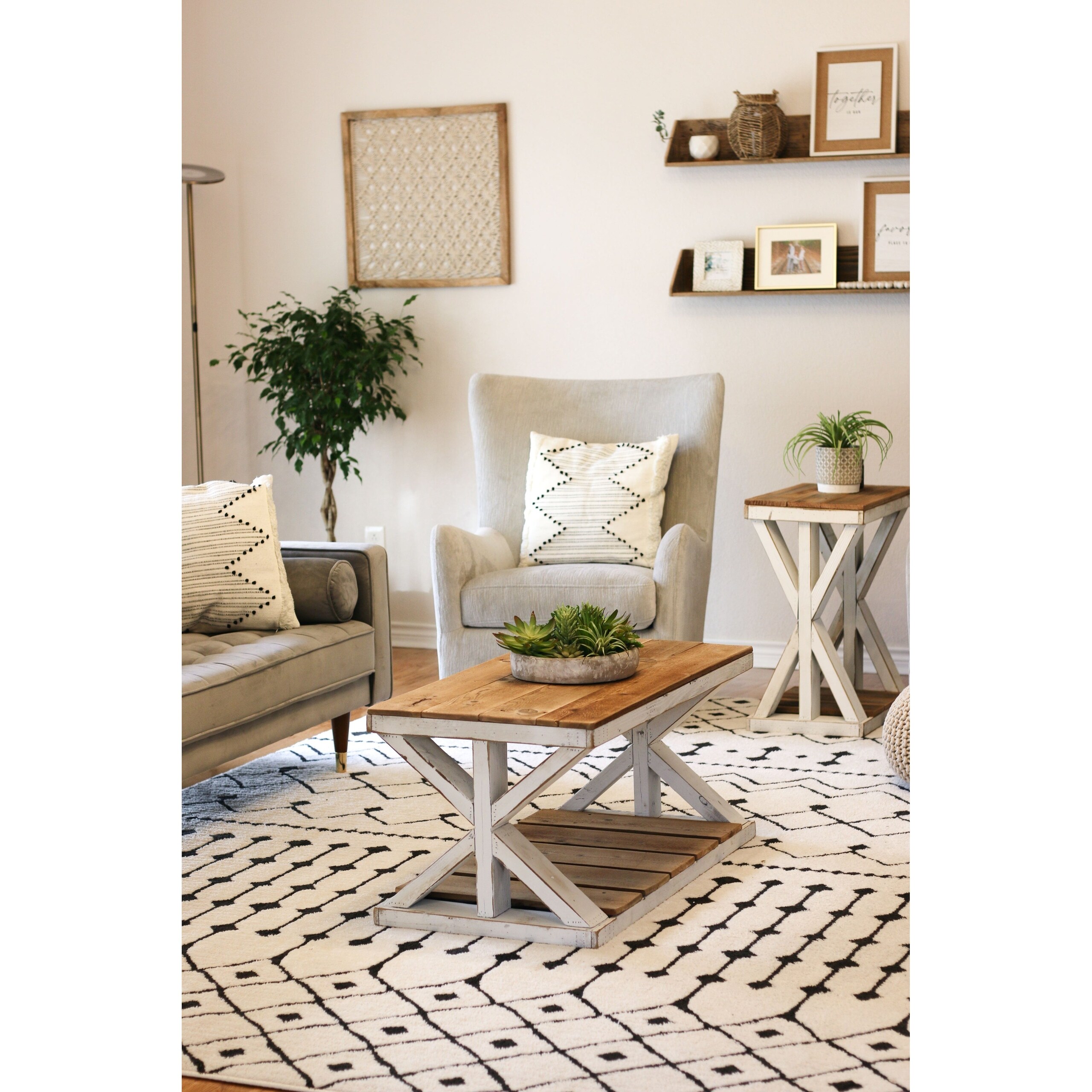Aztec White Combo Coffee Table - Overstock - 35366662