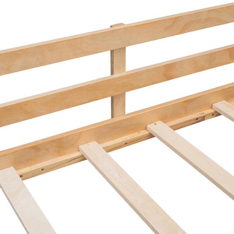 Twin Pine Loft Bed with Storage Boxes and Slide