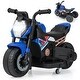 preview thumbnail 2 of 28, Gymax 2-in-1 Kids Electric Motorcycle w/ Detachable Training Wheels - See Details Blue