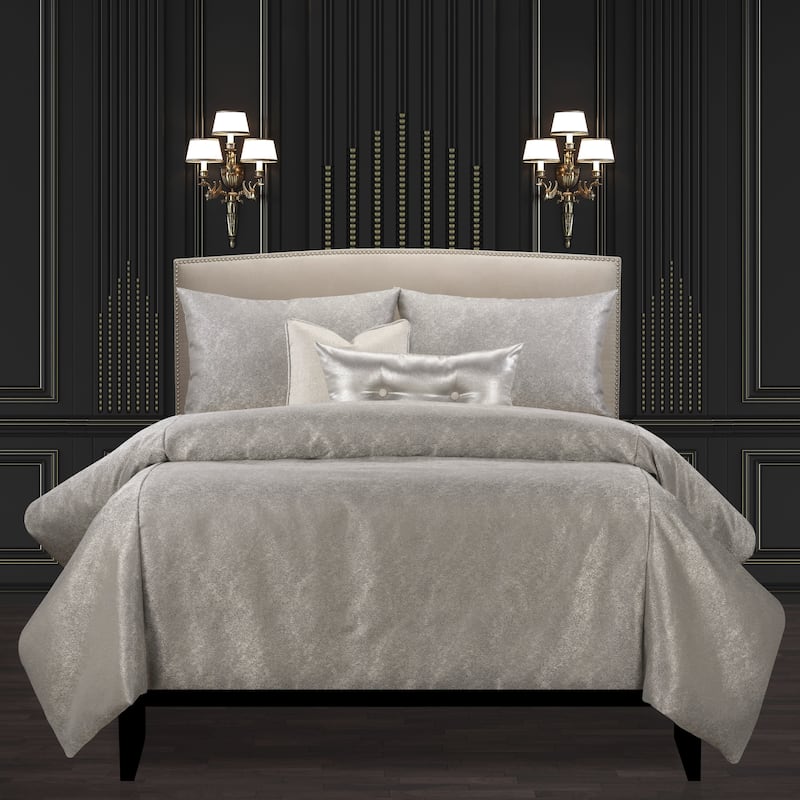 F Scott Fitzgerald Jazz Club Silver Luxury Bedding Set