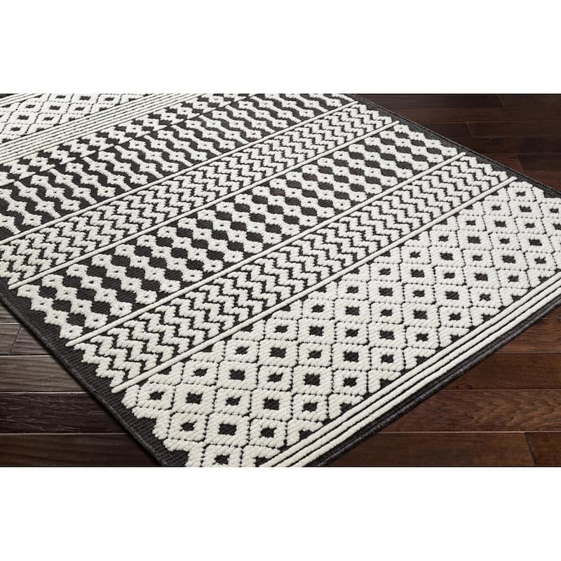 Livabliss Lyna Country Diamond Washable Area Rug