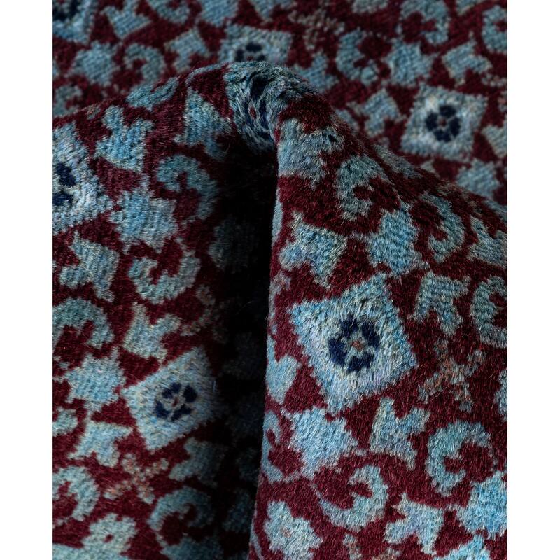 Overdyed One-of-a-Kind Hand-Knotted Area Rug - Red - 3' 3" x 5' 4"