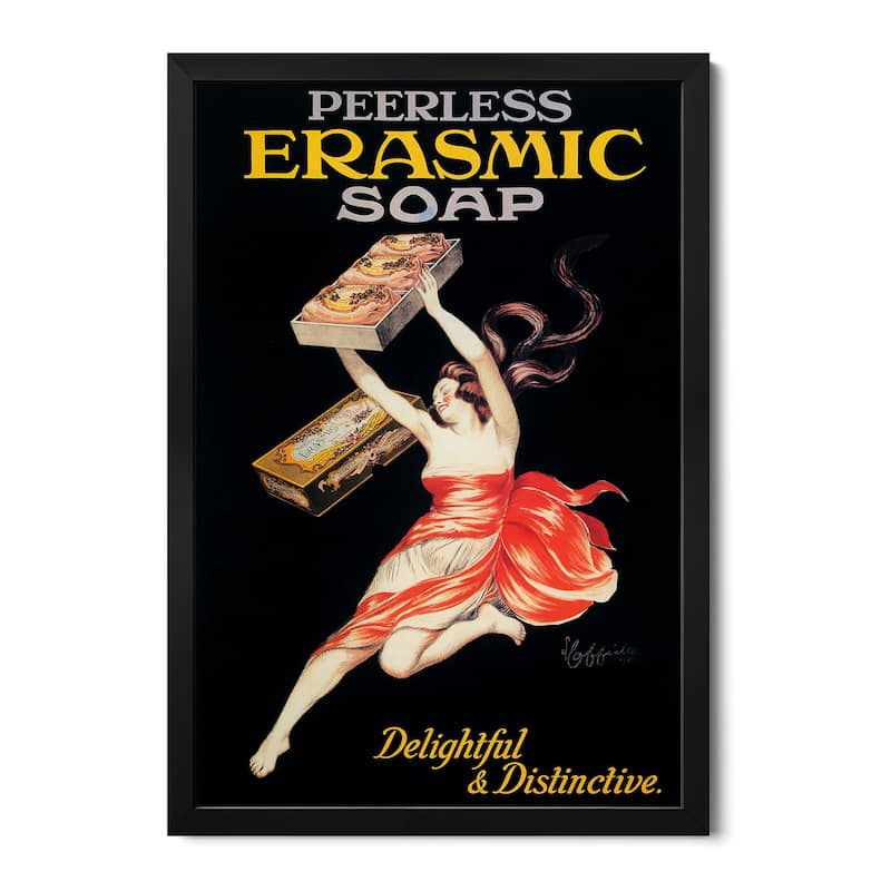 Erasmic Premium Framed Poster by Vintage Apple Collection - Black - 32x24x1